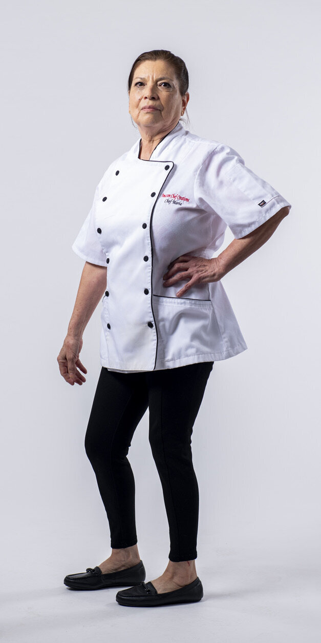 An Amazen culinary team member in chef whites