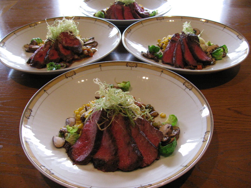 Amazen plated beef presentation