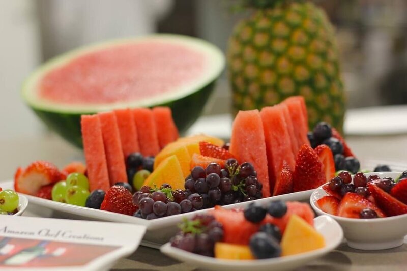 Amazen fresh-cut tropical fruit presentation